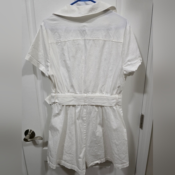 SHEIN White Belted Short Romper - Picture 5 of 10